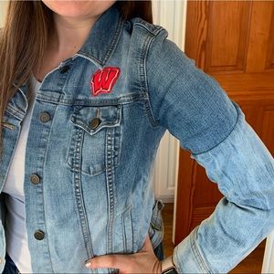 WI badgers jean jacket